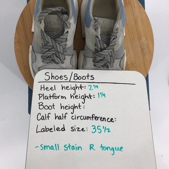 MM6 Maison Margiela Classic Chunky Platform Suede Sneakers Grey Blue Multi 5.5 - Picture 14 of 16